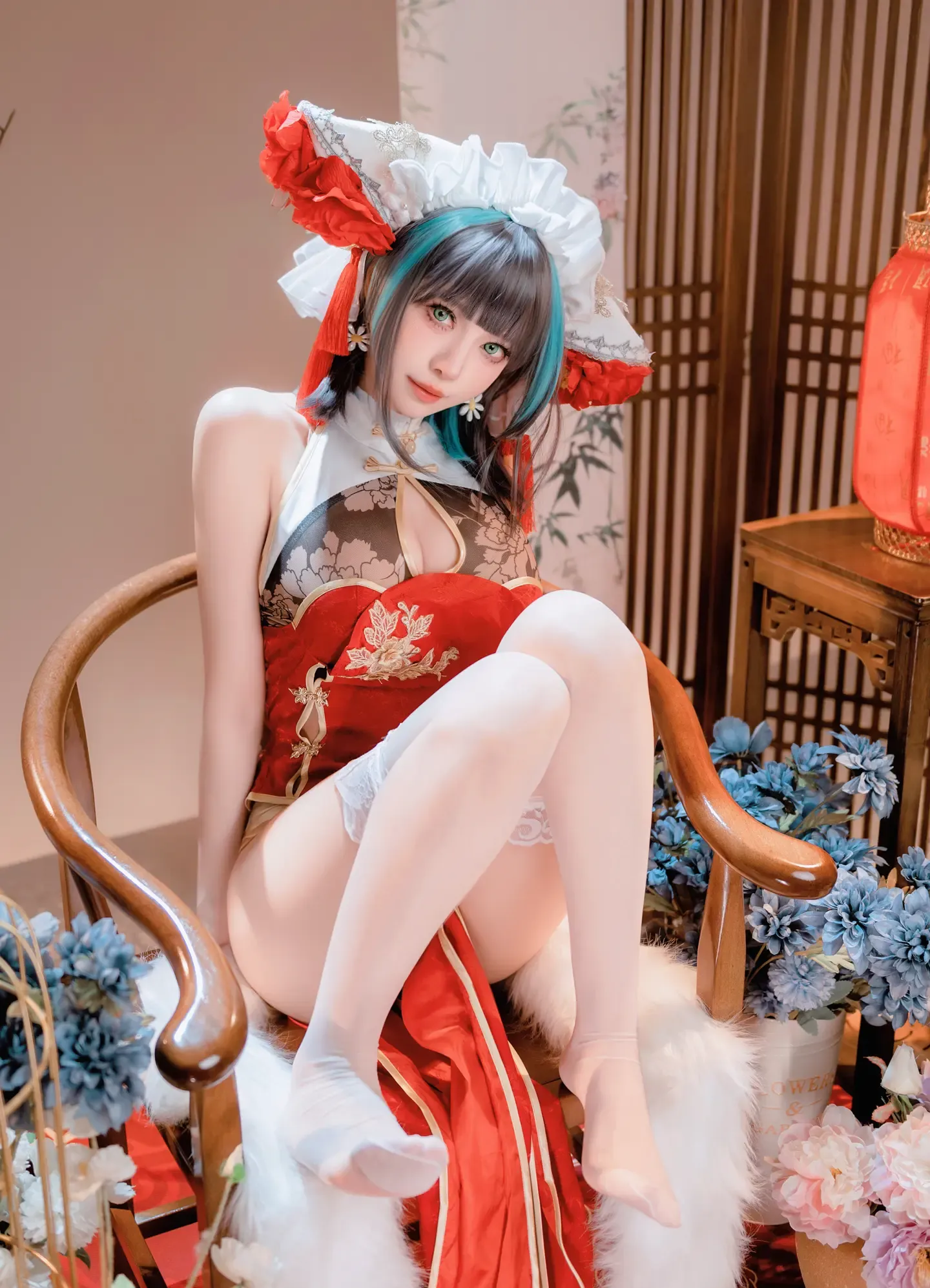 Shika小鹿鹿 碧蓝航线 柴郡 新春旗袍