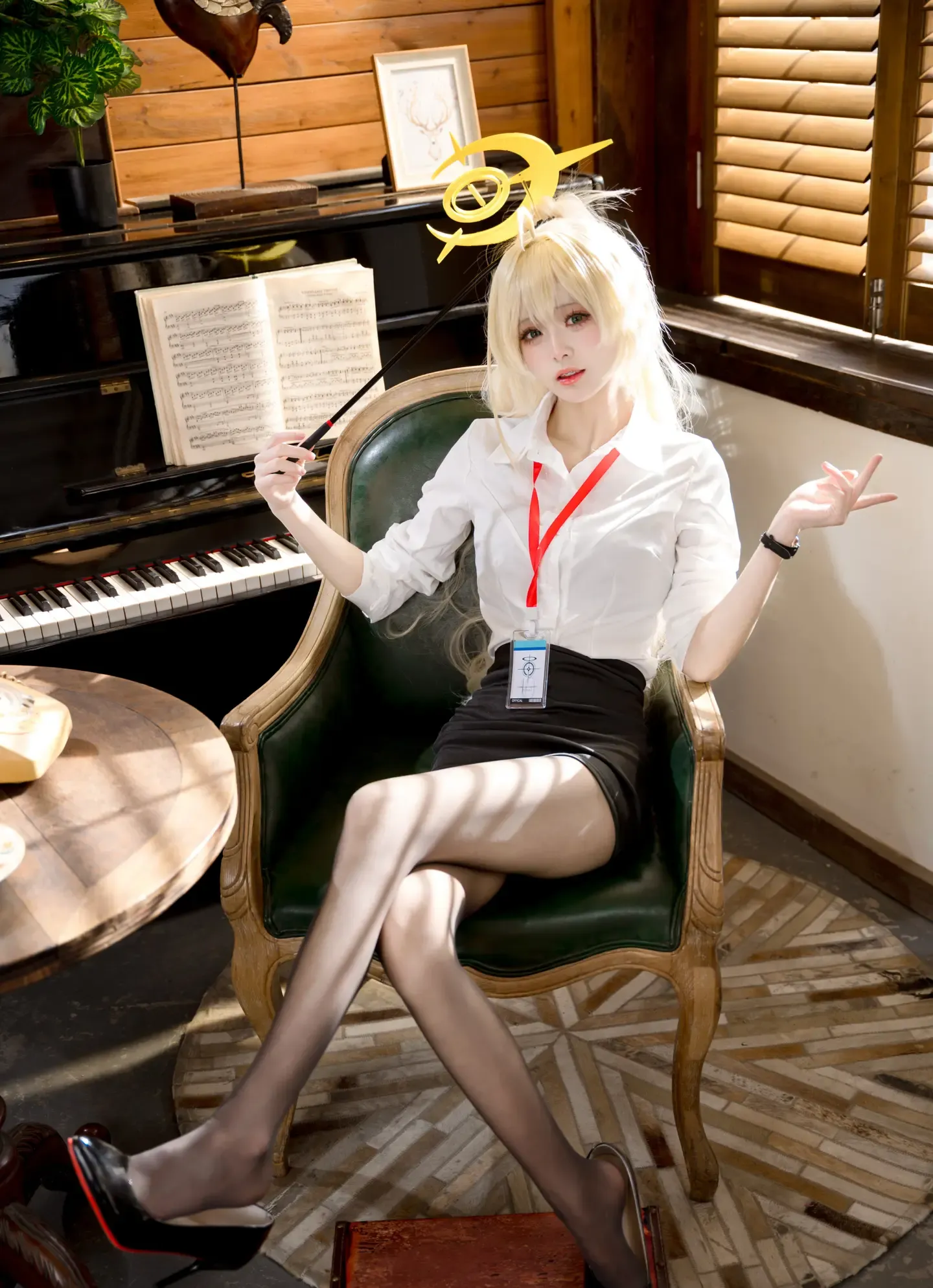 九柒喵 蔚蓝档案 笑面教授 OL制服