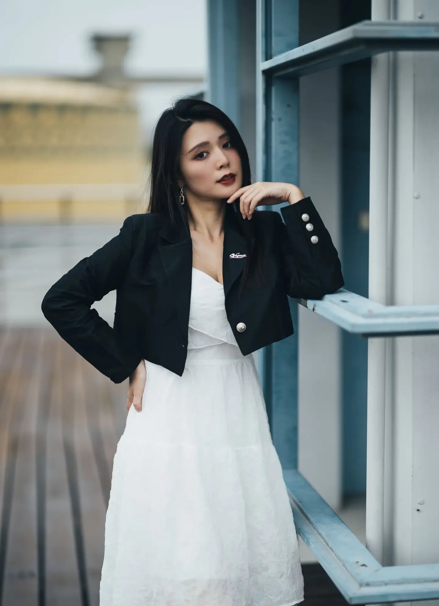 筱筱 天台连衣裙