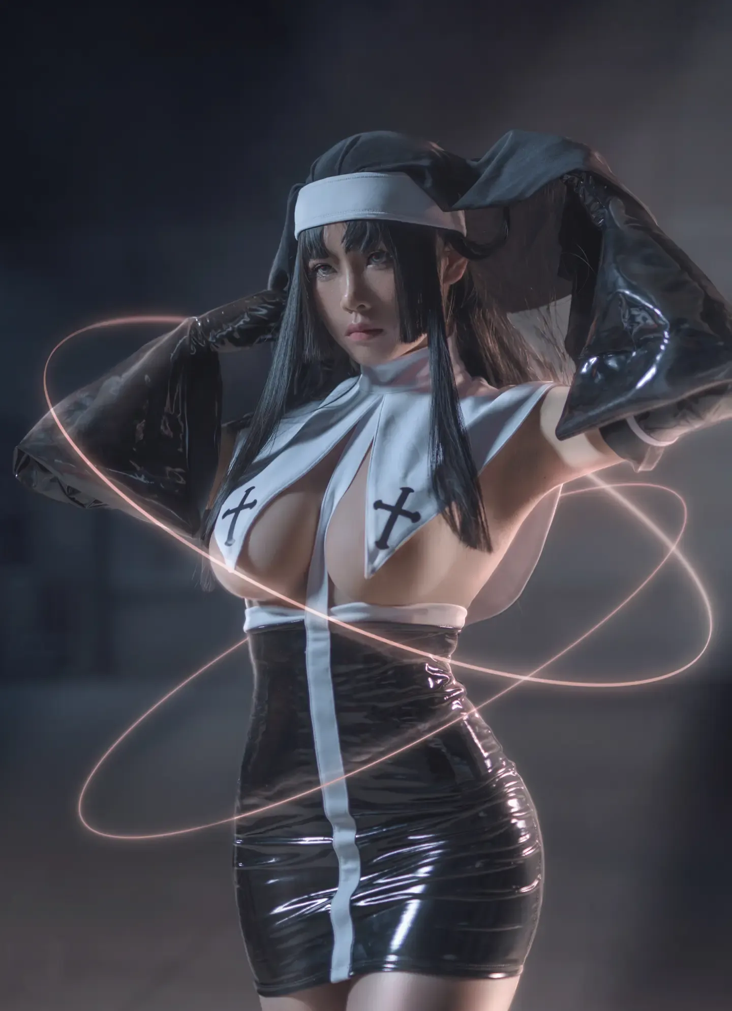 uki雨季 修女黑胶衣