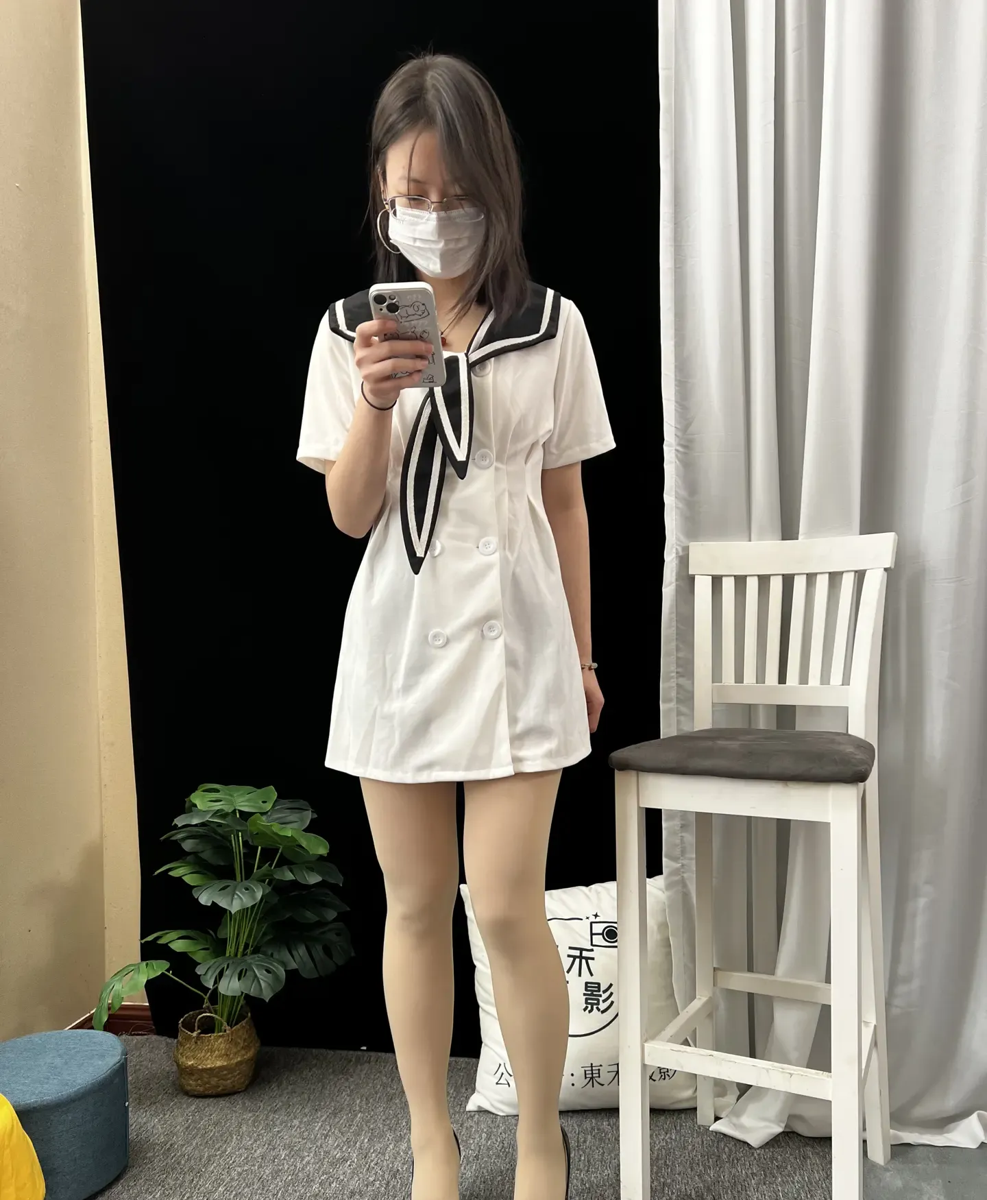 三禾摄影 No.013 海军白裙 高跟
