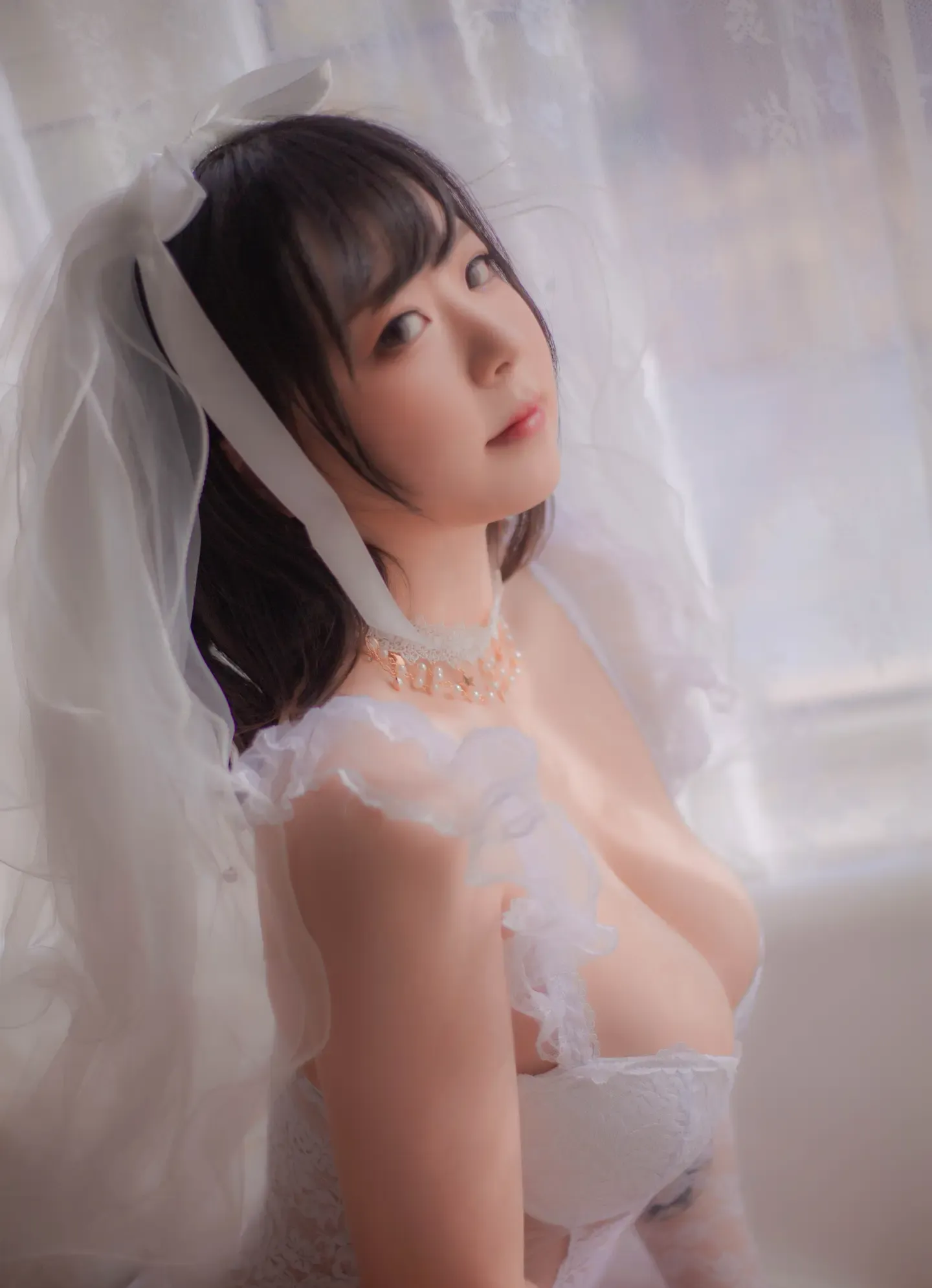 皮皮奶可可爱了啦 朦胧婚纱