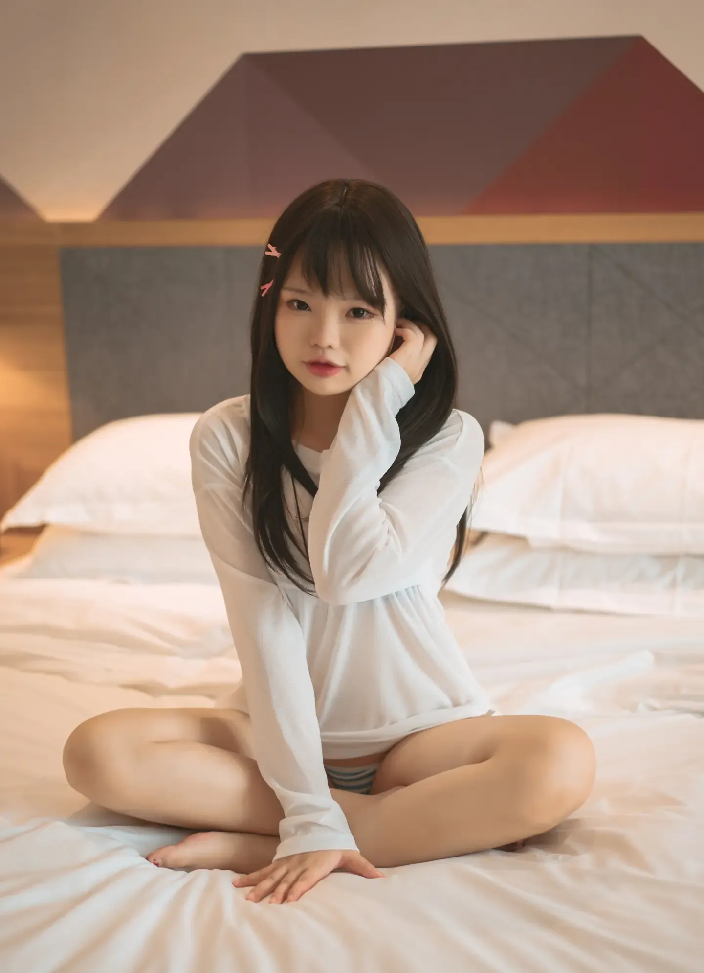 小瑶幺幺 蓝白条纹