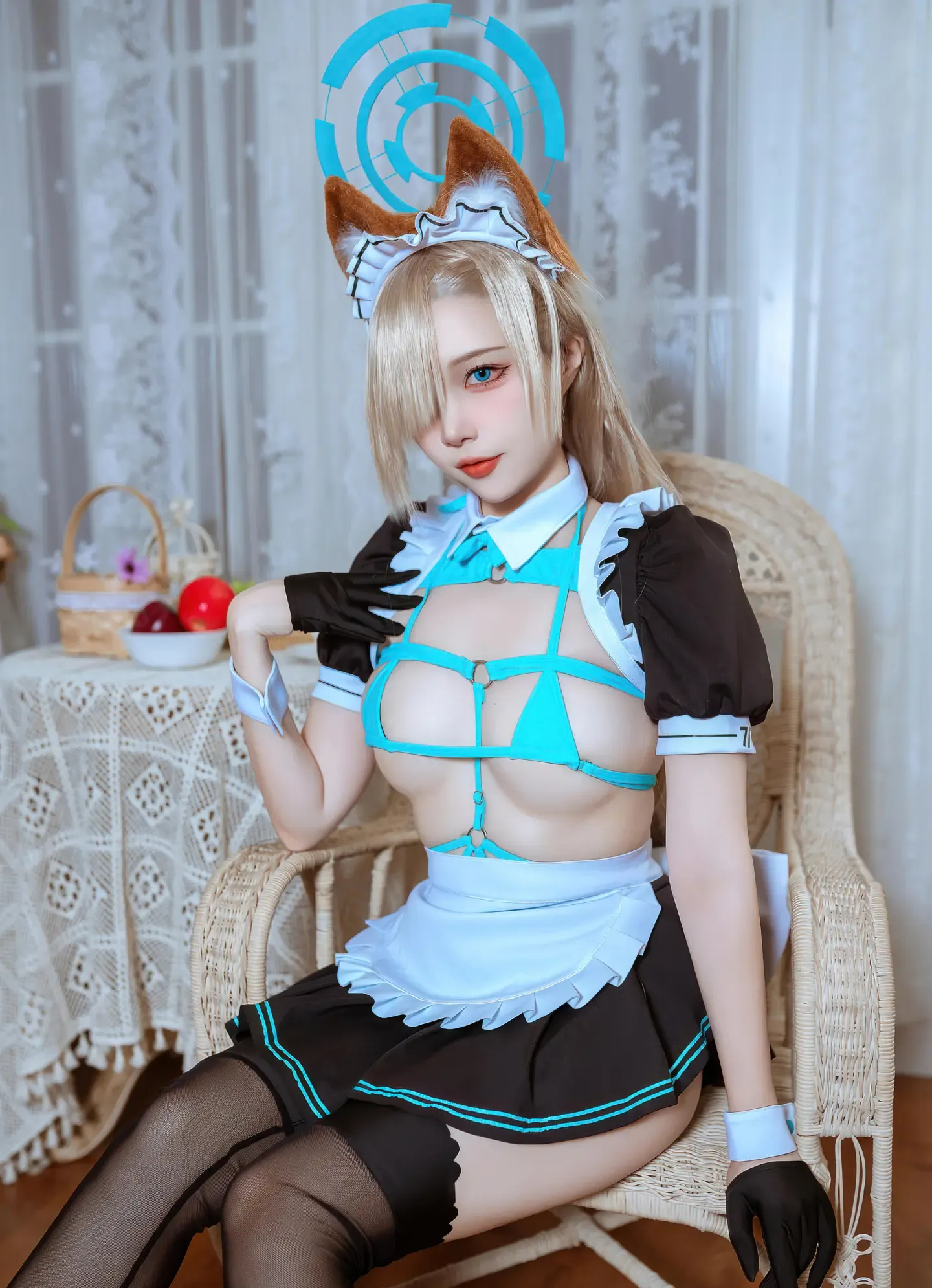 二佐Nisa 碧蓝档案 一之濑明日奈 猫耳女仆