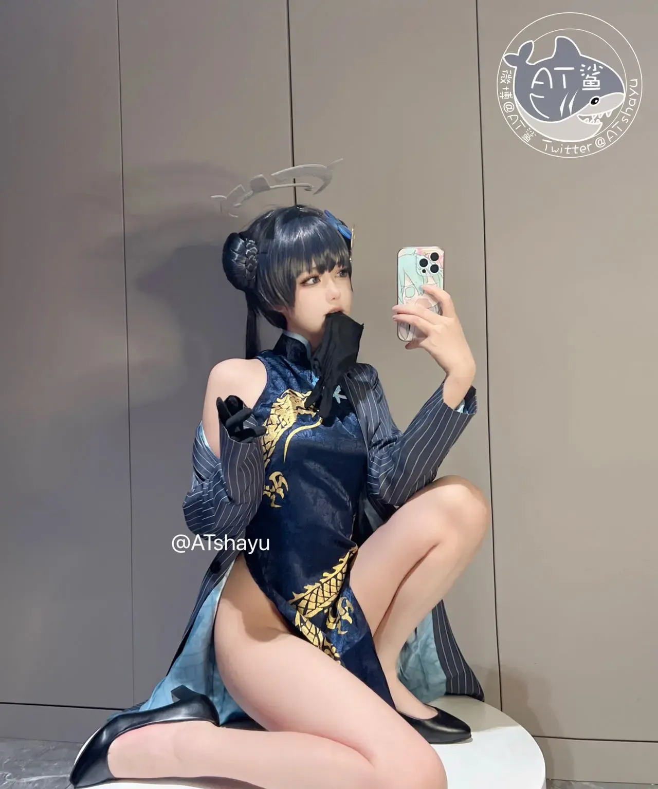 AT鲨 蔚蓝档案 妃咲旗袍