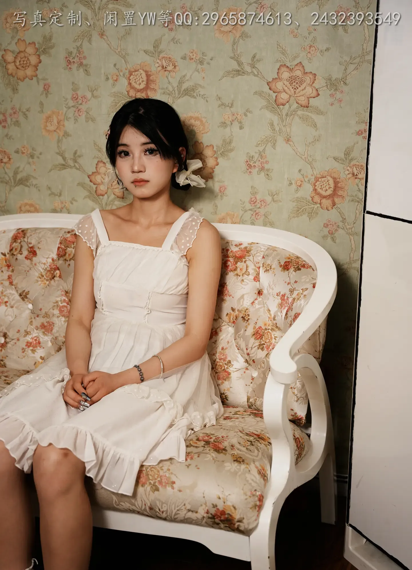 觅芙少女 薇薇 夏日初恋感小白裙