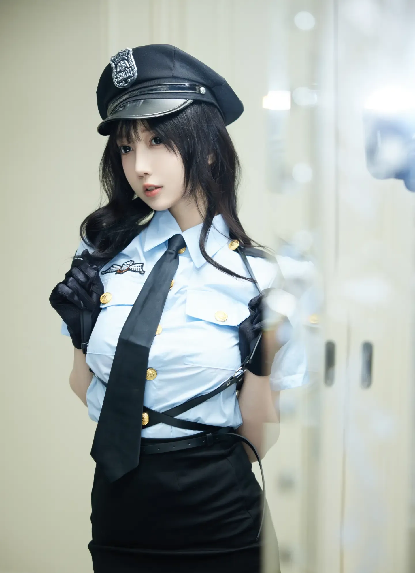 玥儿玥er 蓝色制服