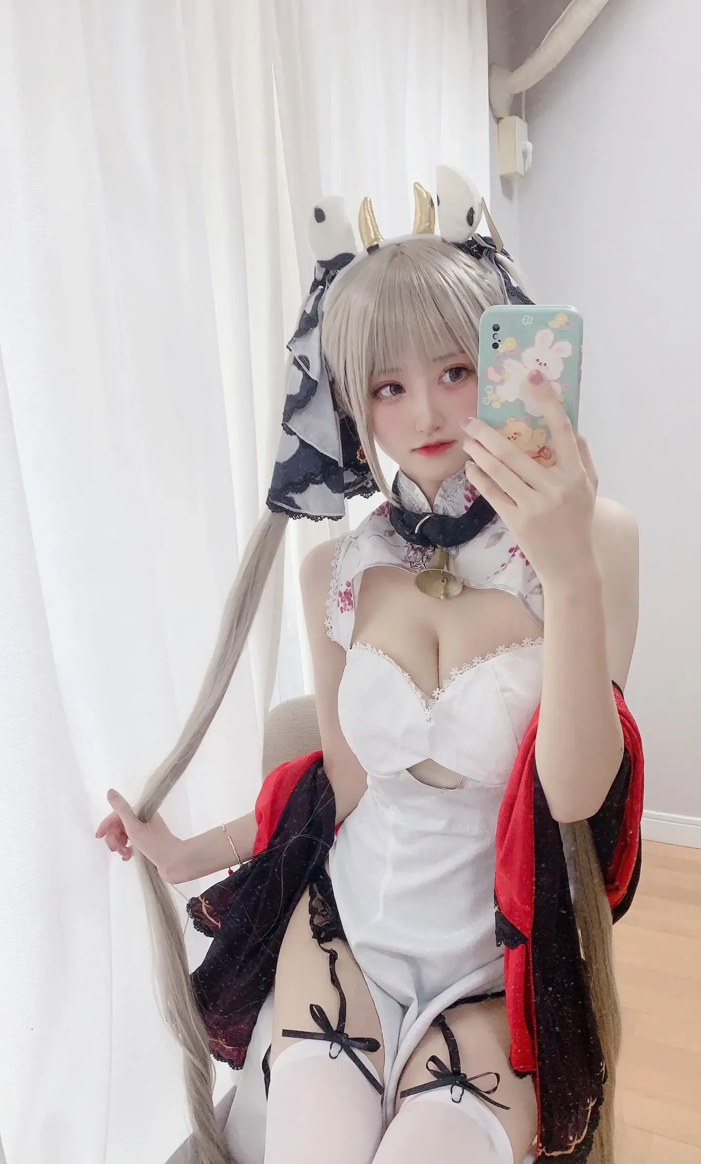 千阳 ちよ 可畏旗袍对镜拍
