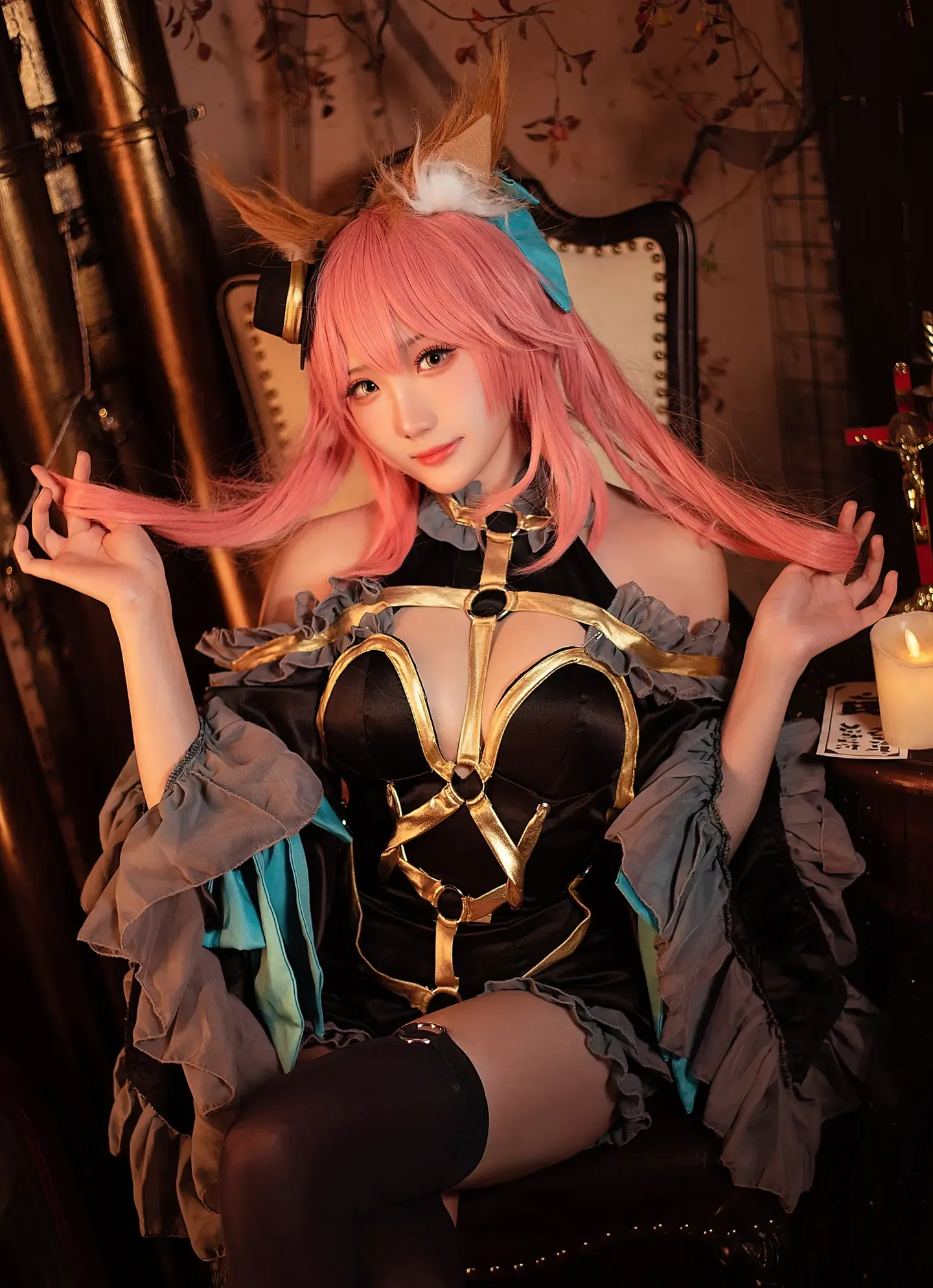 瓜希酱 玉藻前 漆黑魔术服