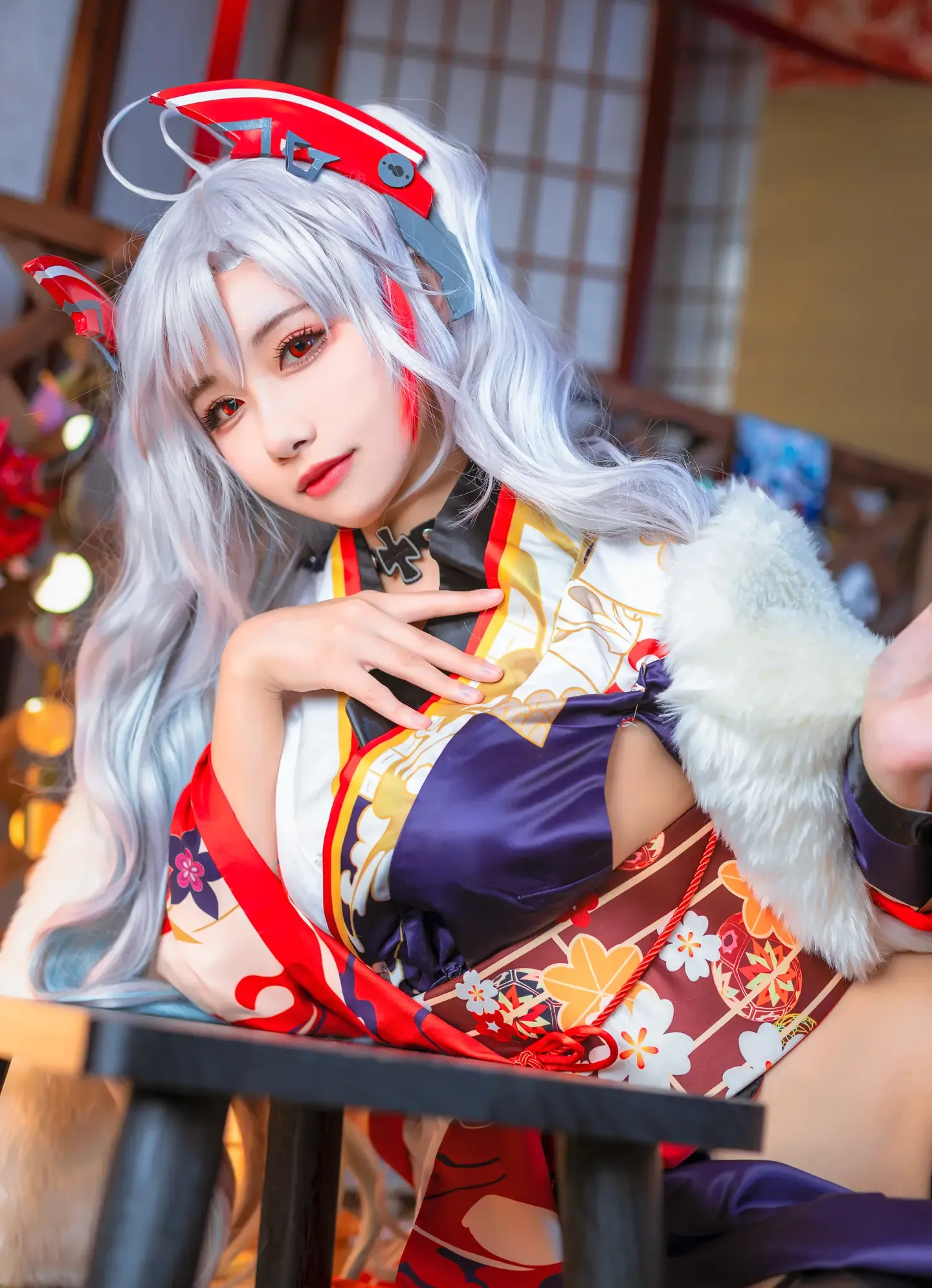Momoko葵葵 欧根 和服