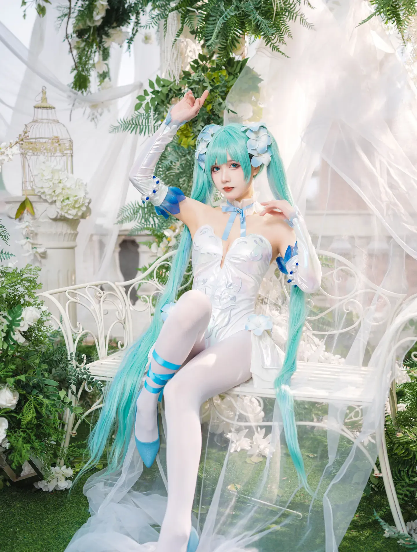 挽希 MIKU 粉蝶花精灵
