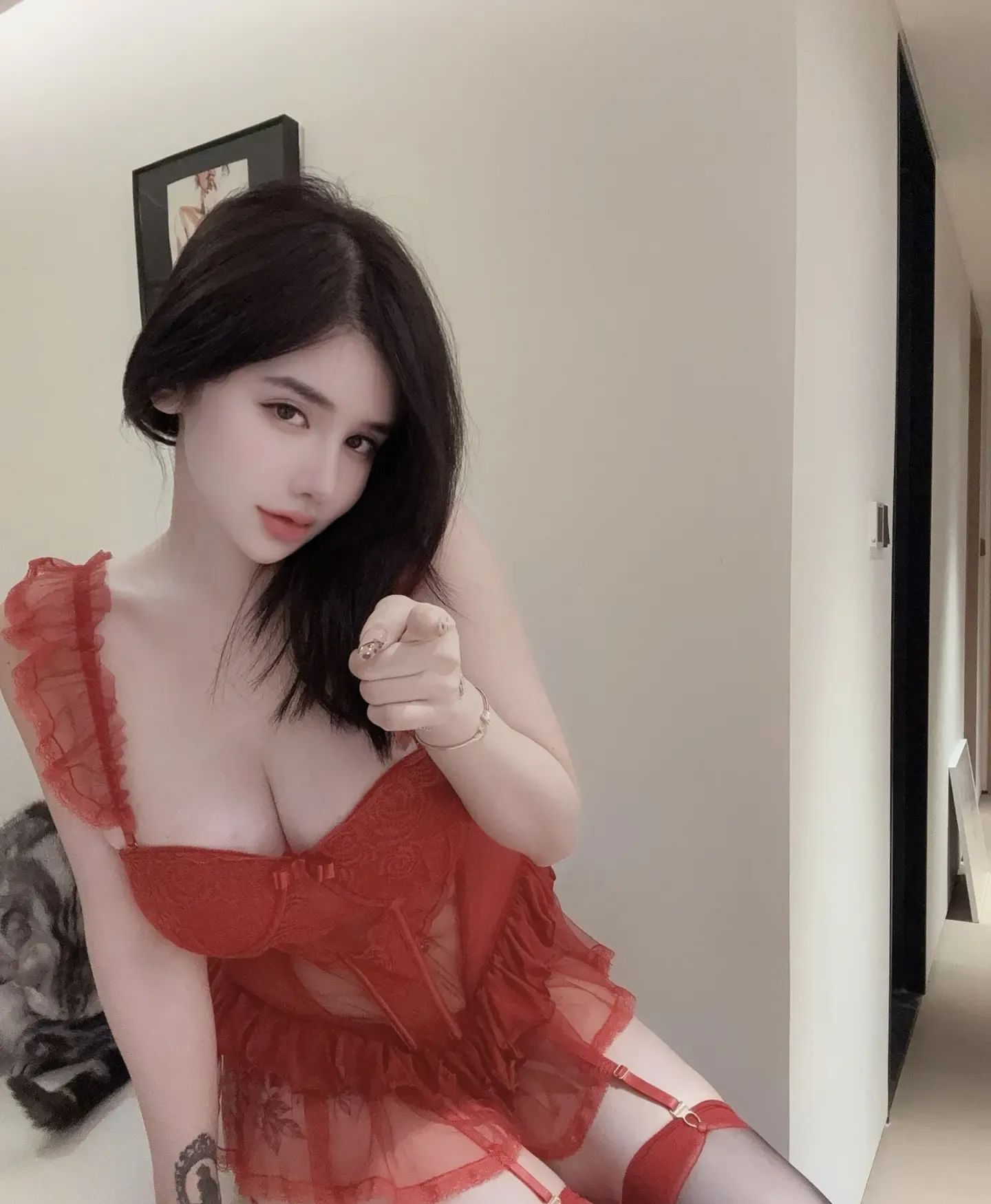 阿色 半腿红丝