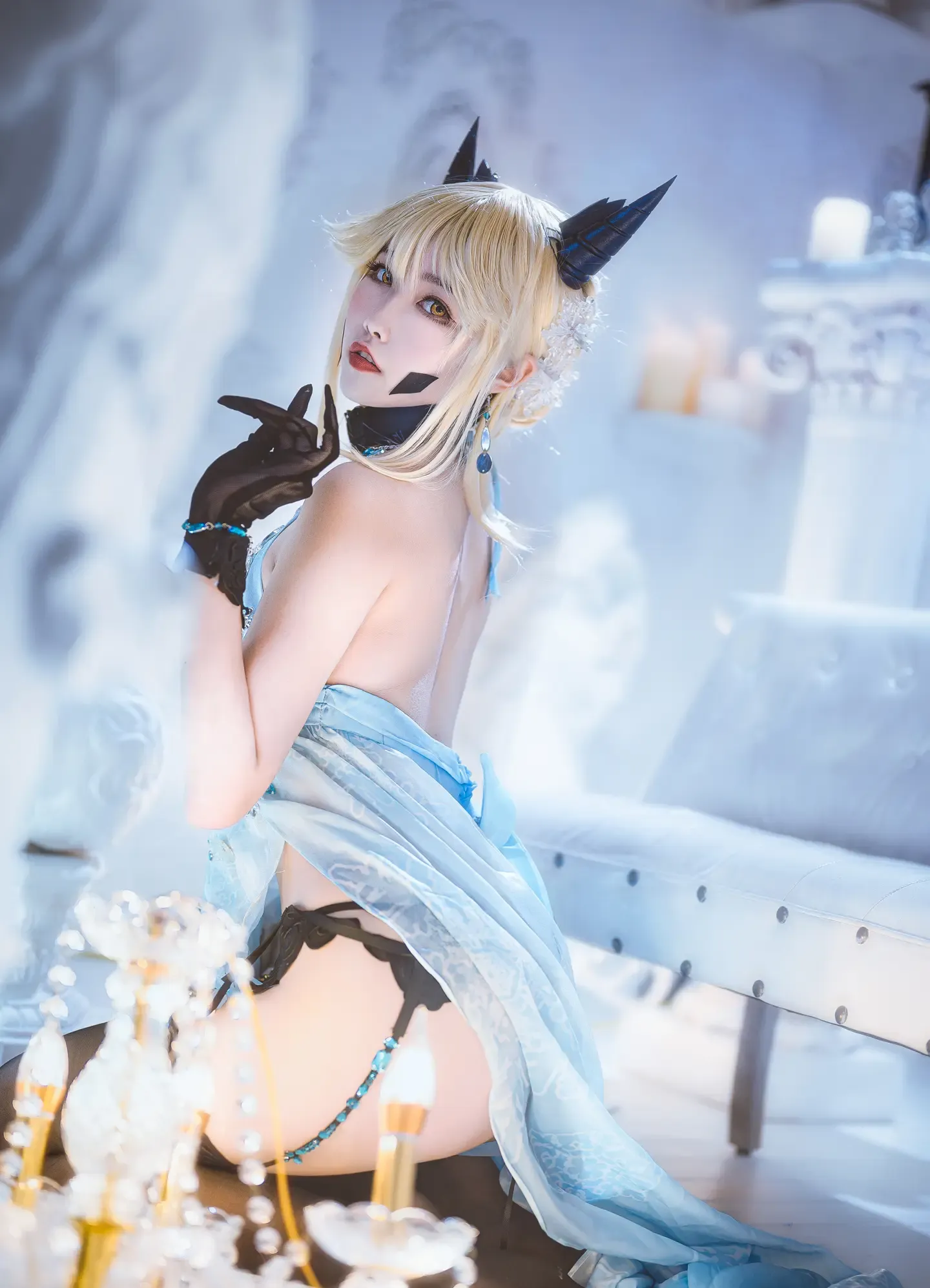 Momoko葵葵 黑枪呆礼服