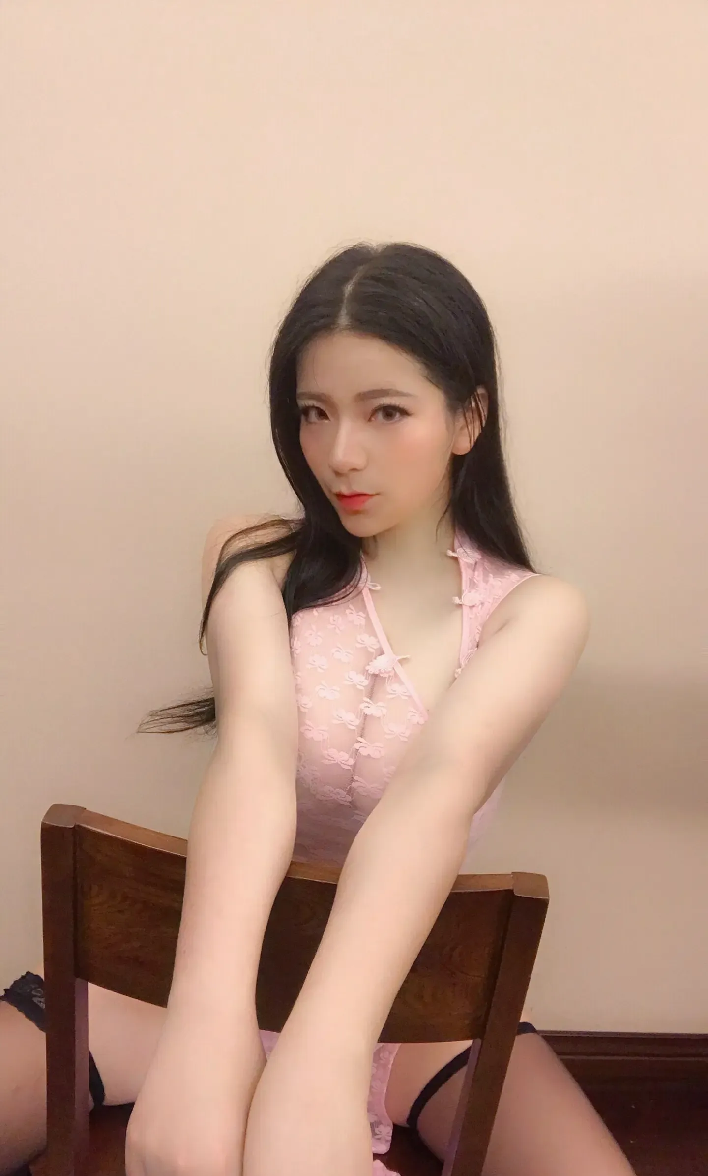 奶兔biubiu 粉色睡裙