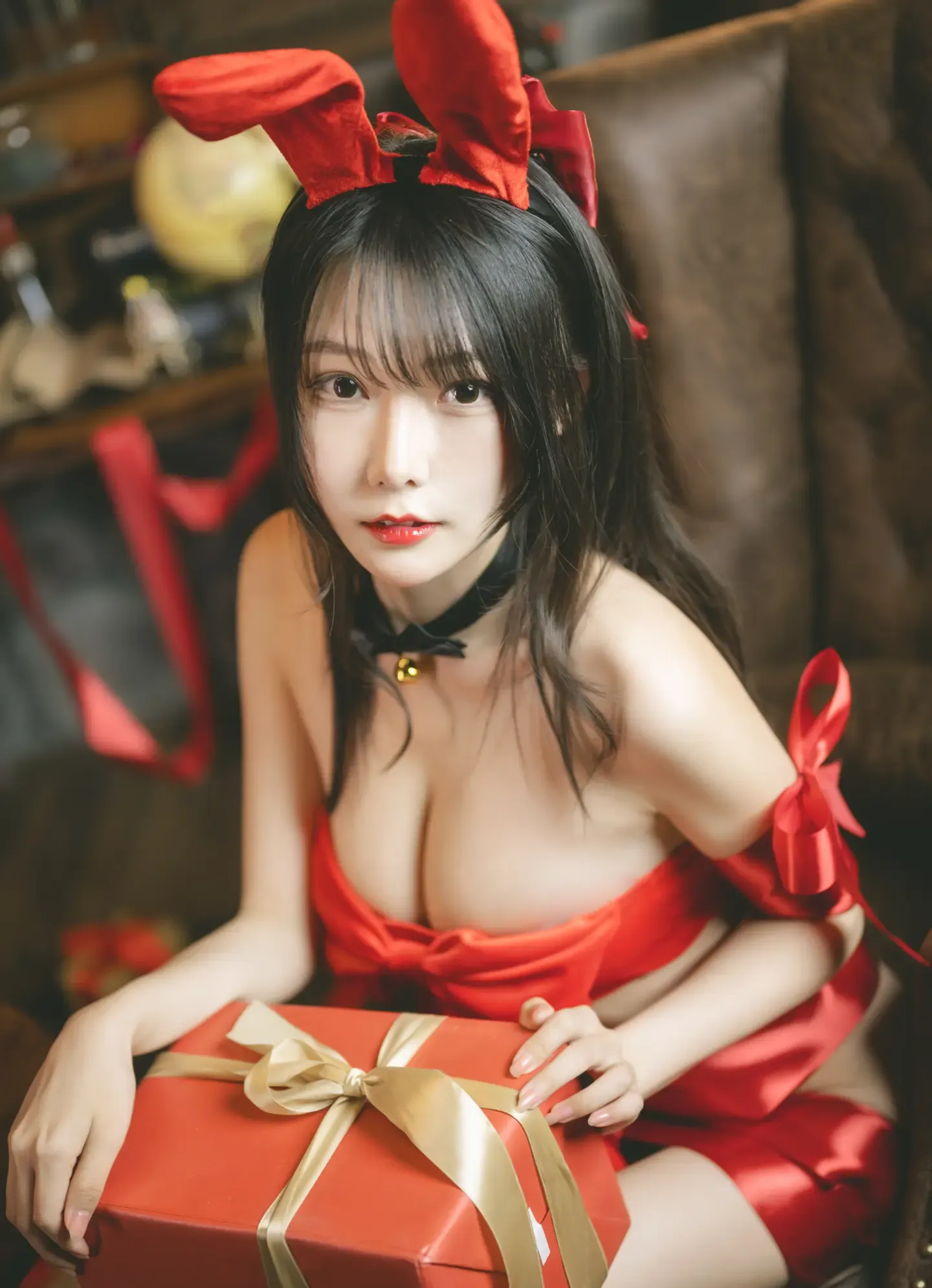 香草喵露露 杨枝甘露 红色丝带礼物