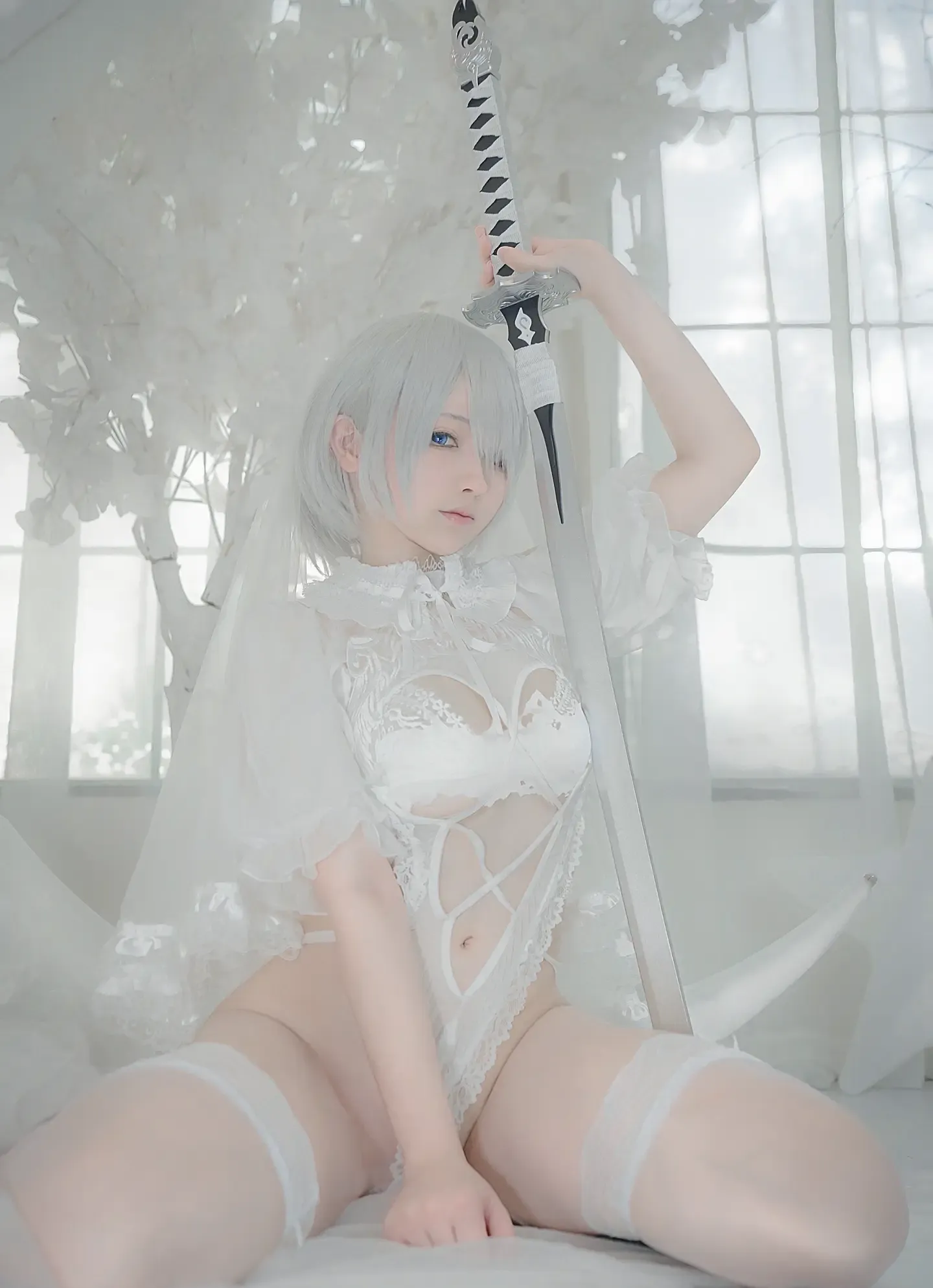 樱梨梨 2B 白花嫁