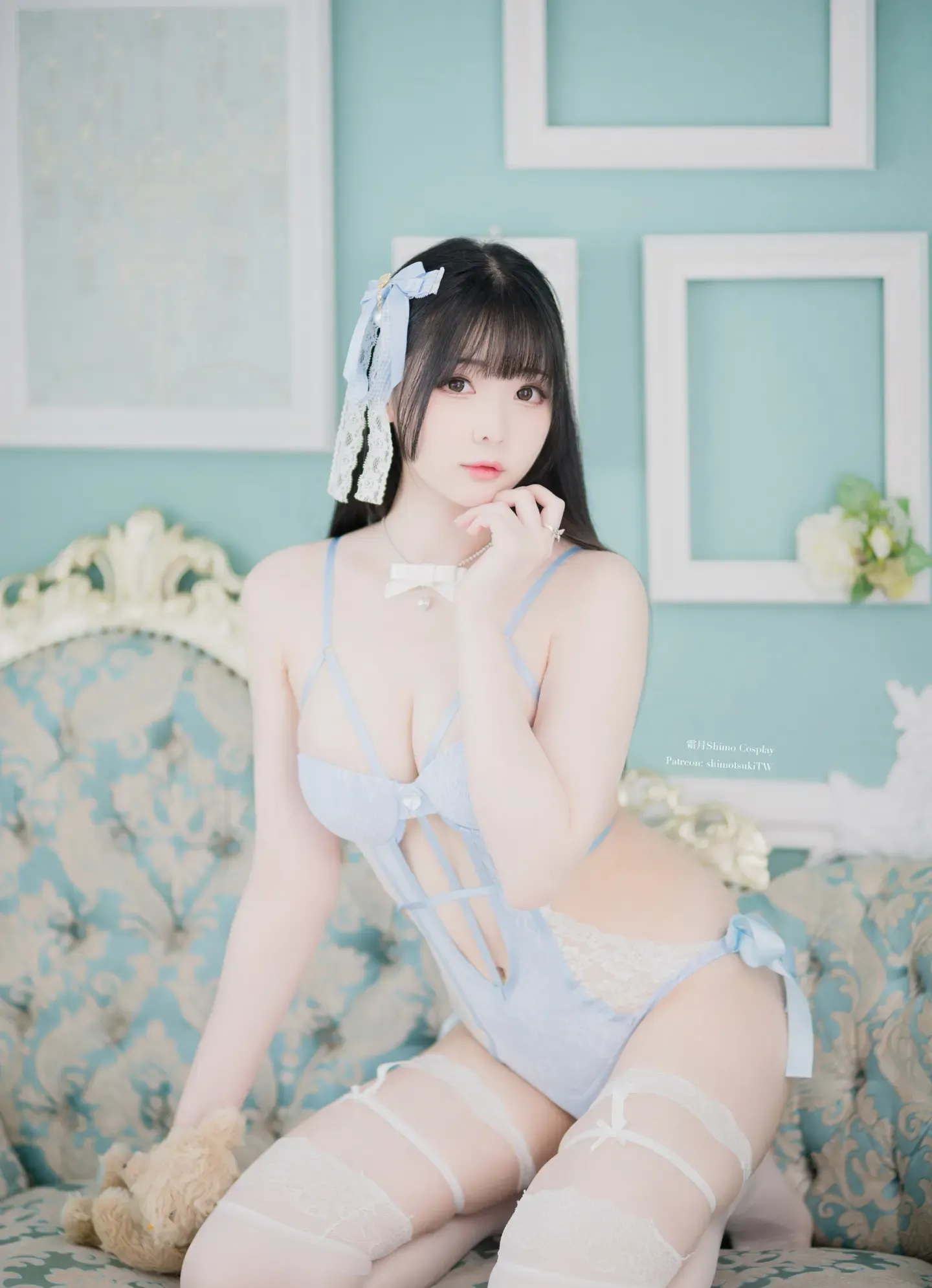 霜月shimo 蓝色内衣 Blue Lingerie