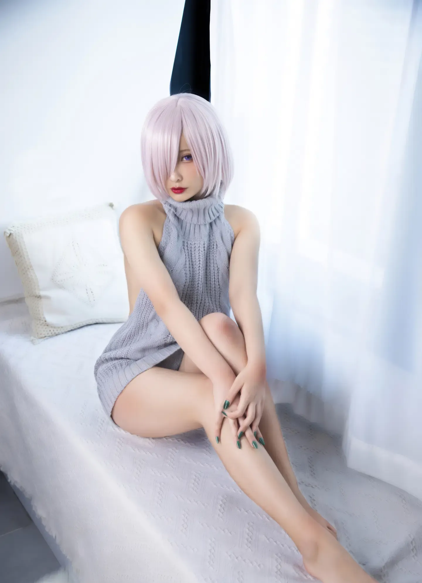 洛璃LoLiSAMA FGO 玛修 露背毛衣
