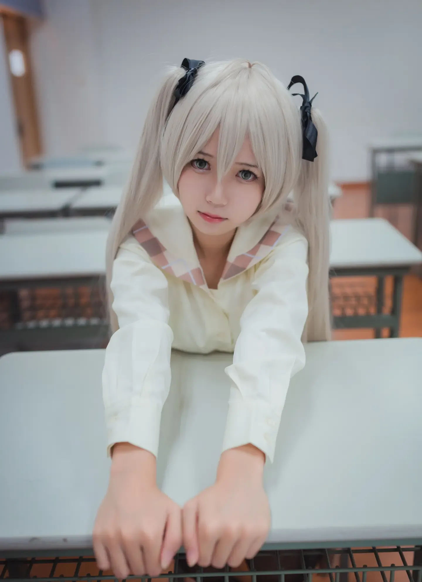白金Saki 春日野穹 校服