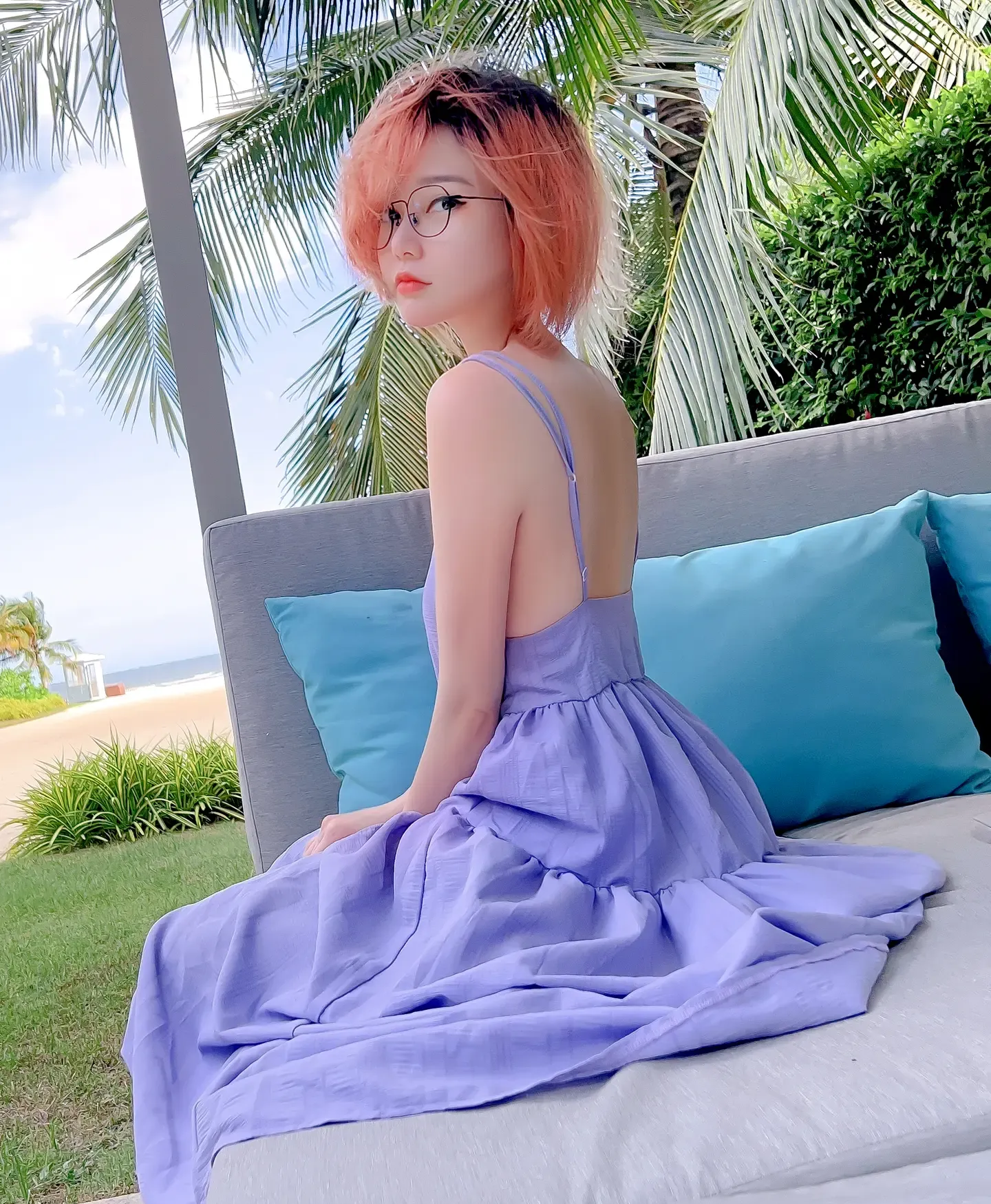PotatoGodzilla Casual Violet Dress