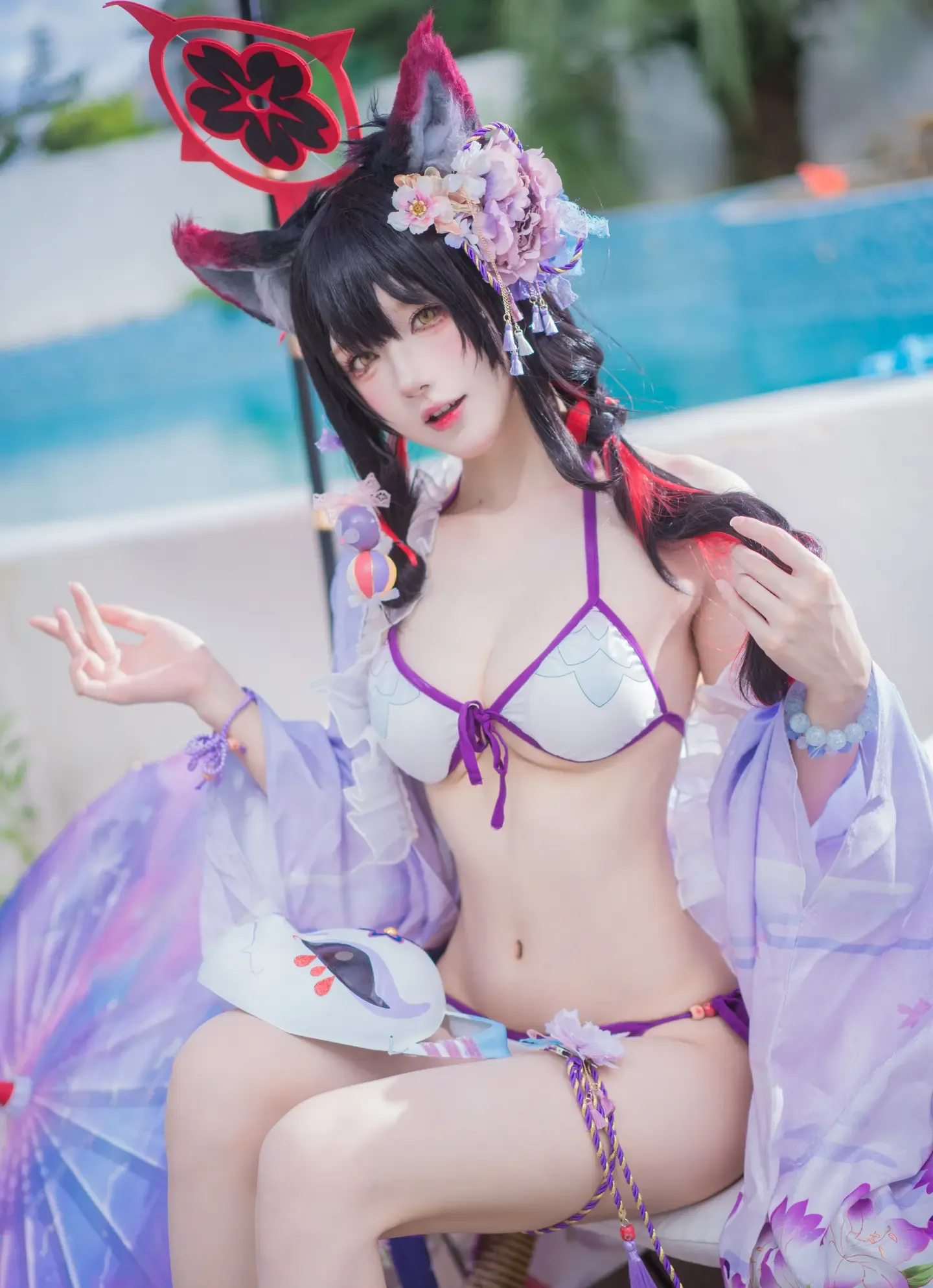 阿包也是兔娘 碧蓝档案 狐坂若藻 水着