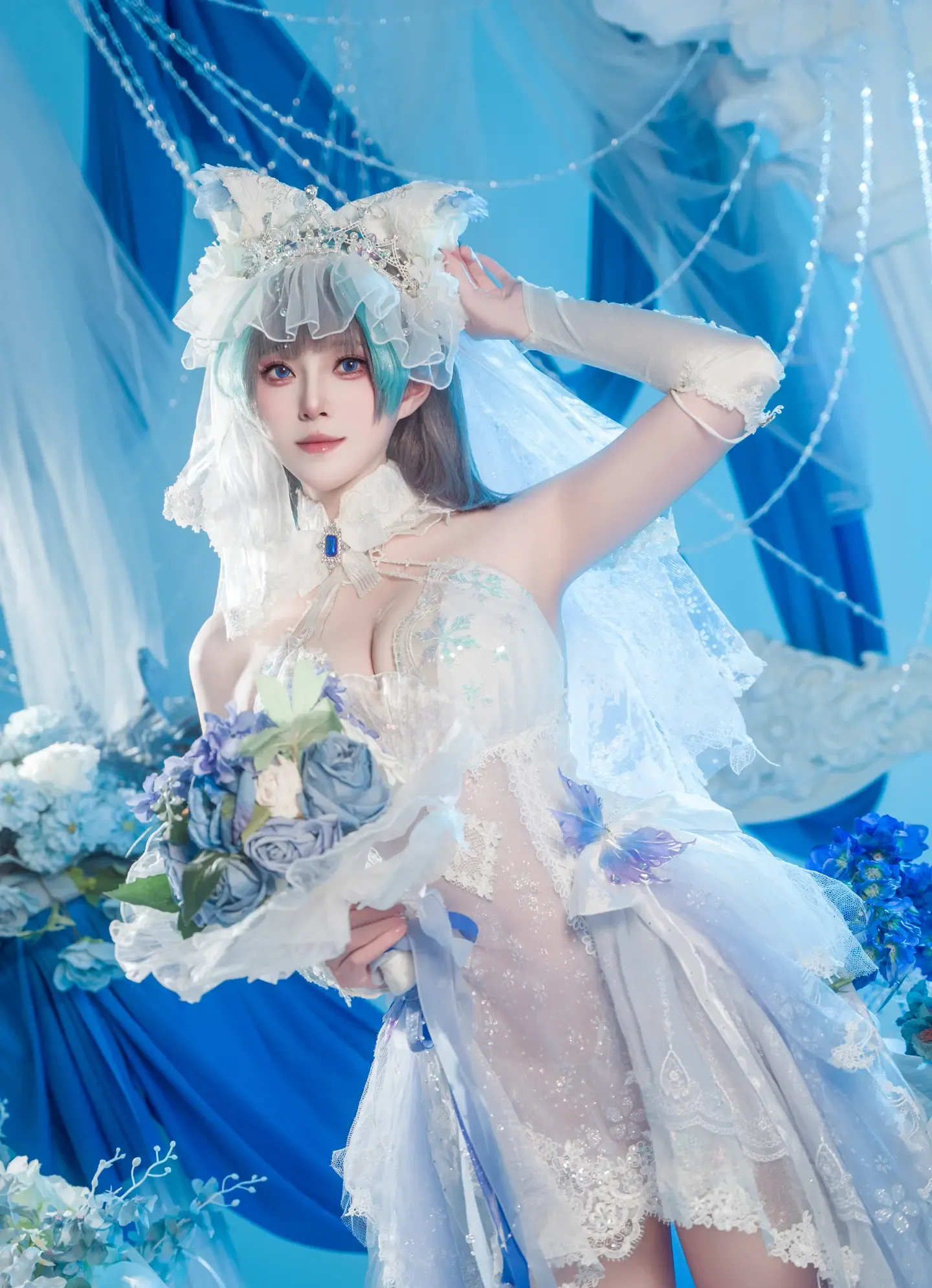 Natsuko夏夏子 碧蓝航线 柴郡 婚纱