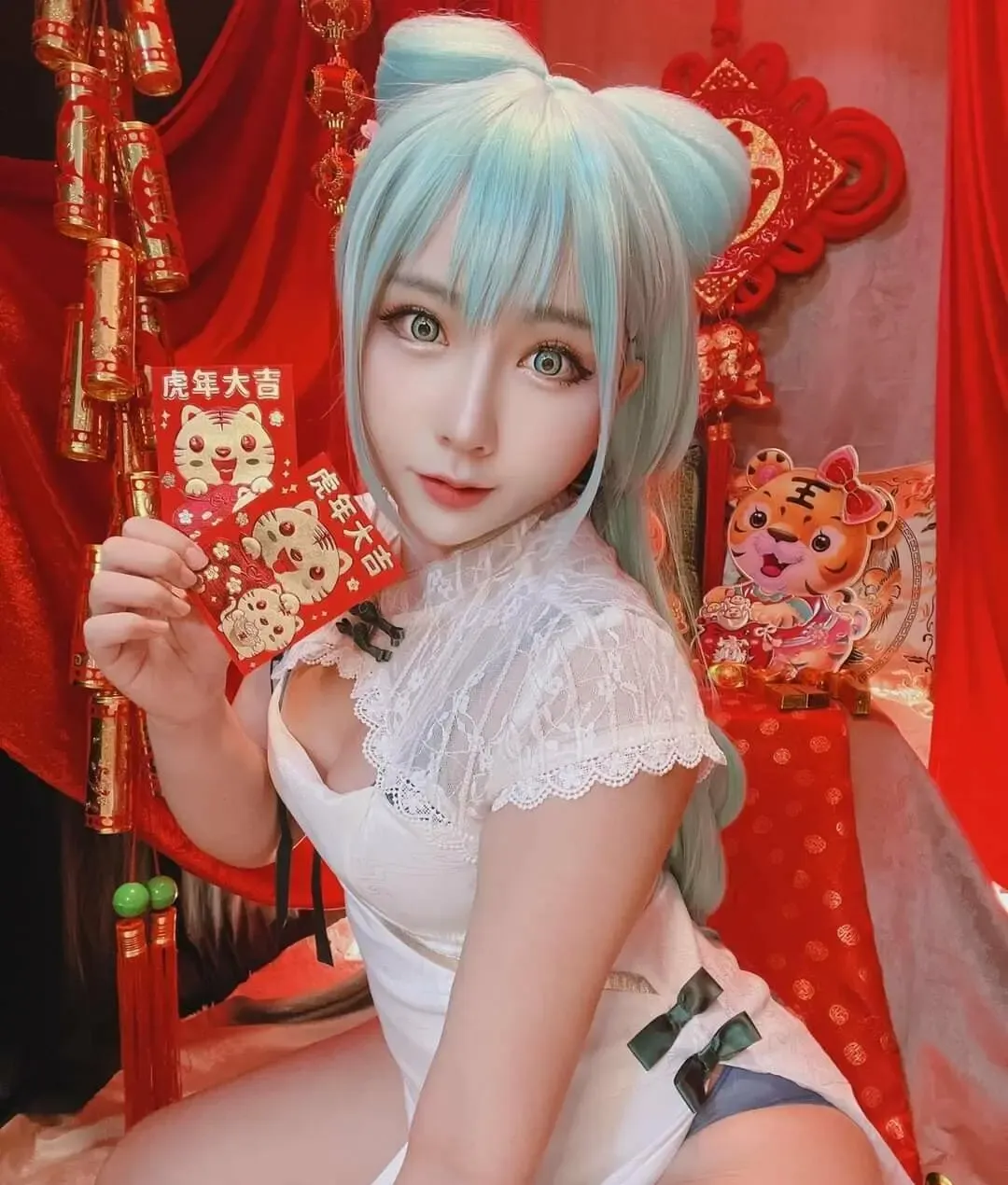 Aokotan Miku china dress