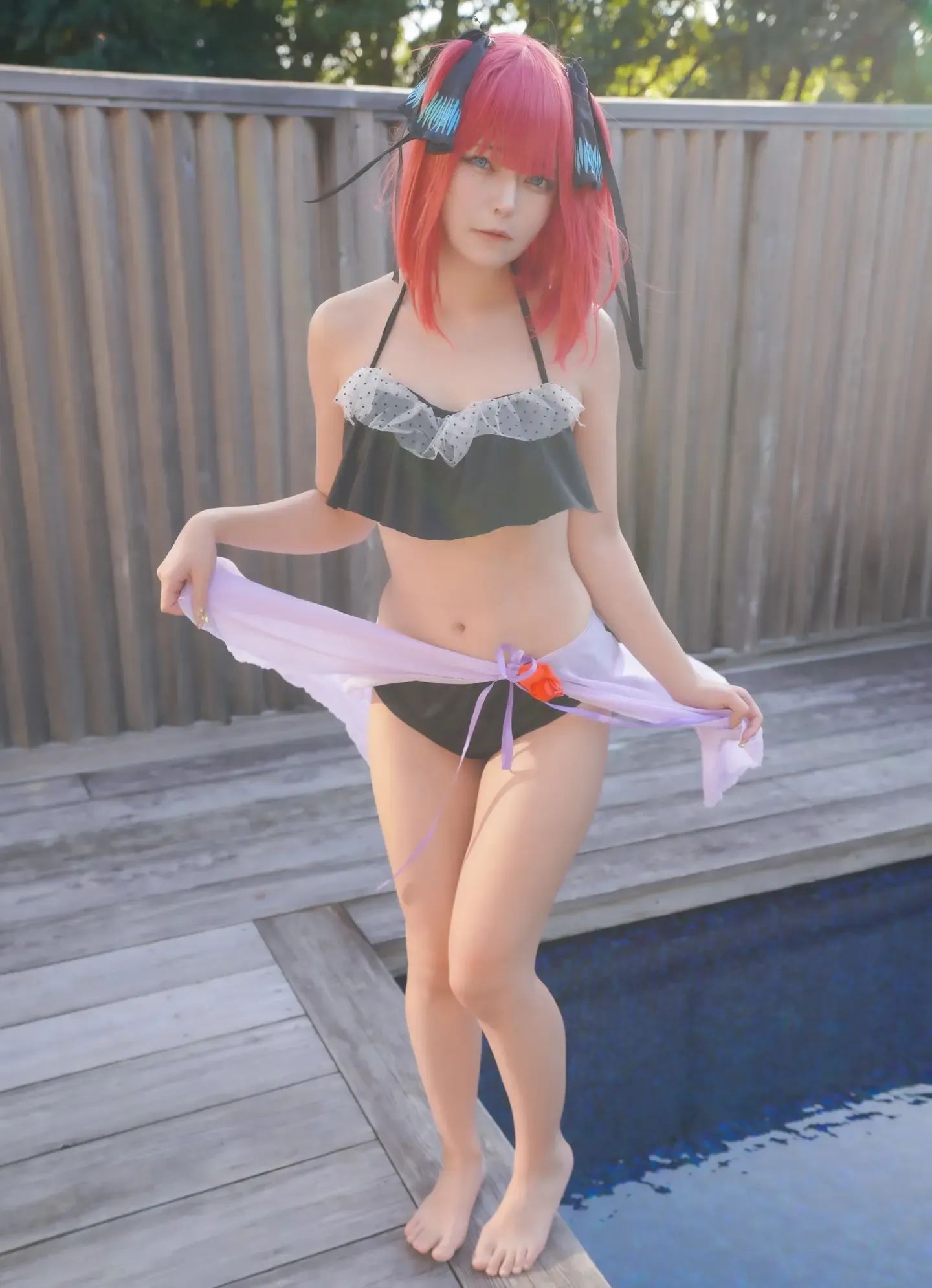 夏目つなり 五等分のつなりんコス💜二乃編💜水着で赤点回避の性教育!💕💮