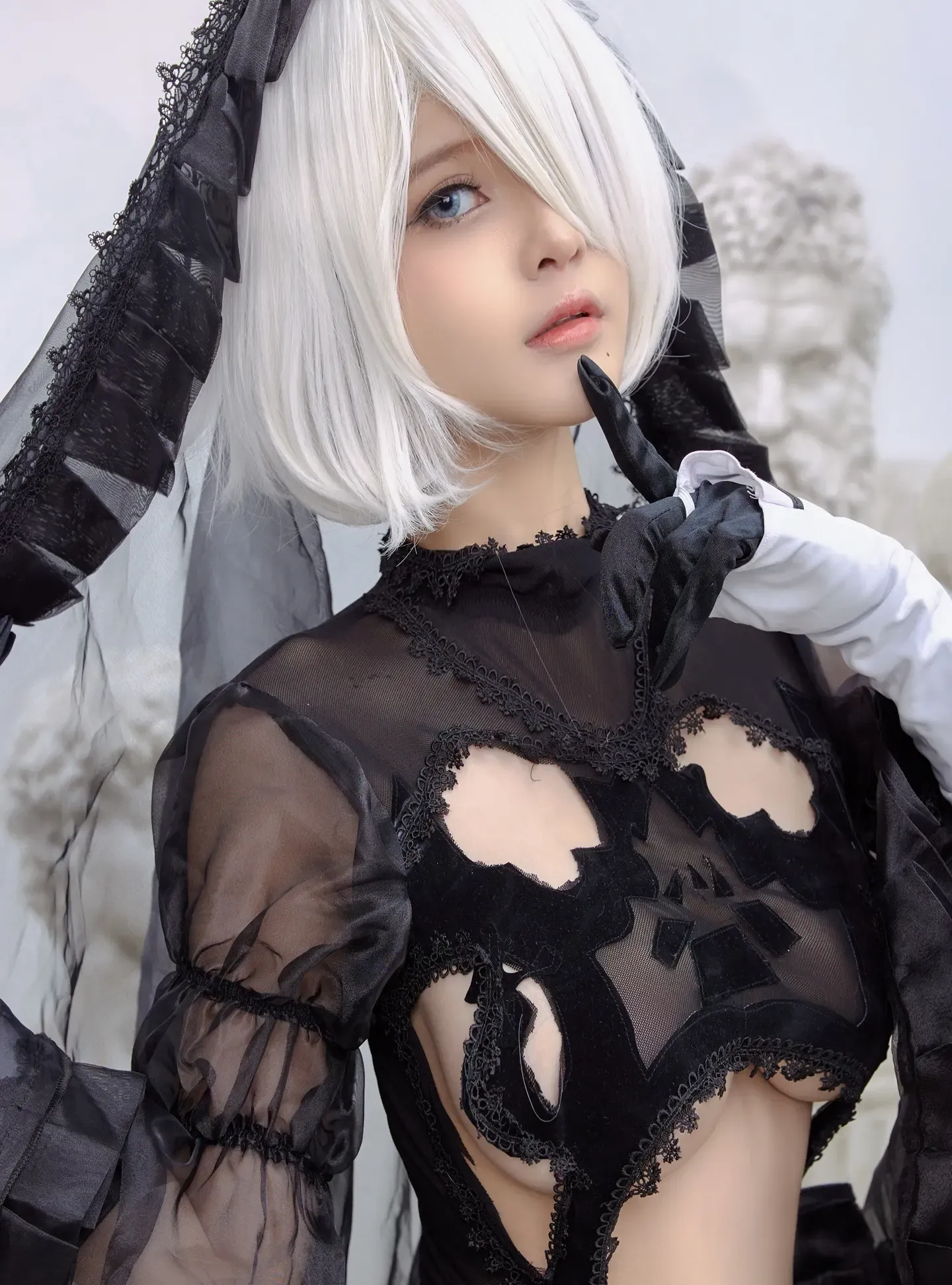 Azami 黑纱套装2B小姐姐