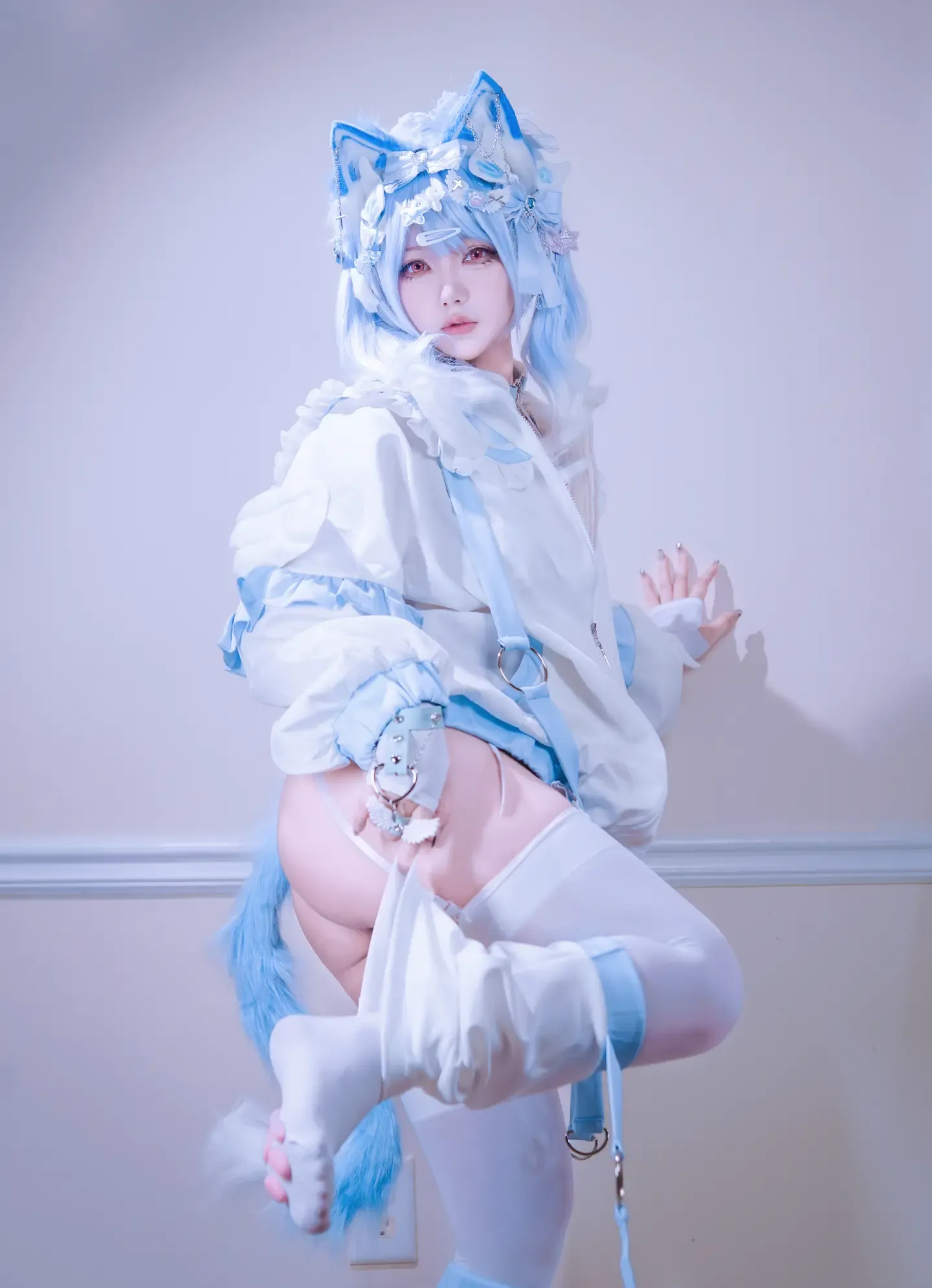 狐洛洛子 202407 水色猫猫头