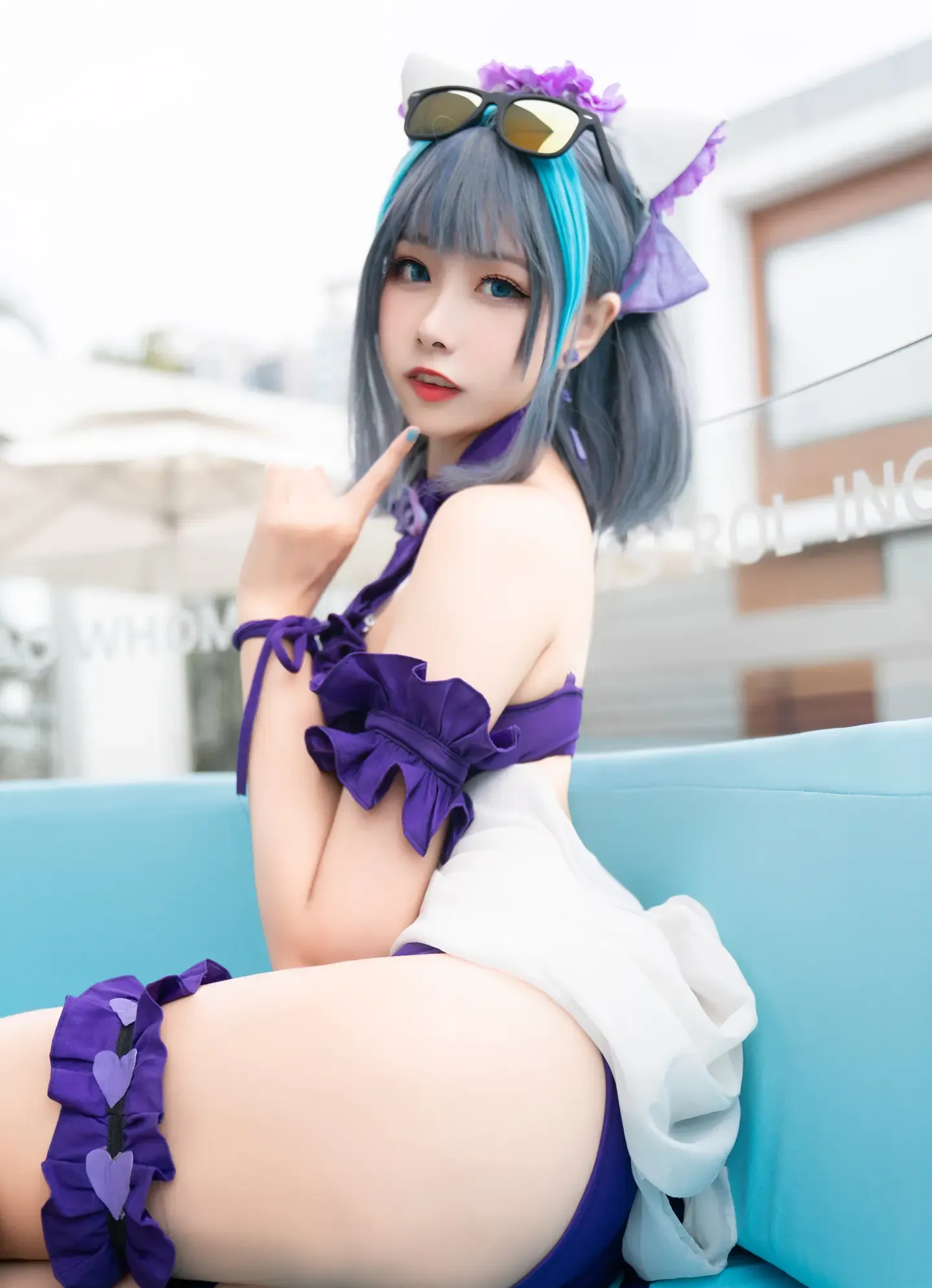 Momoko葵葵 碧蓝航线 柴郡泳装