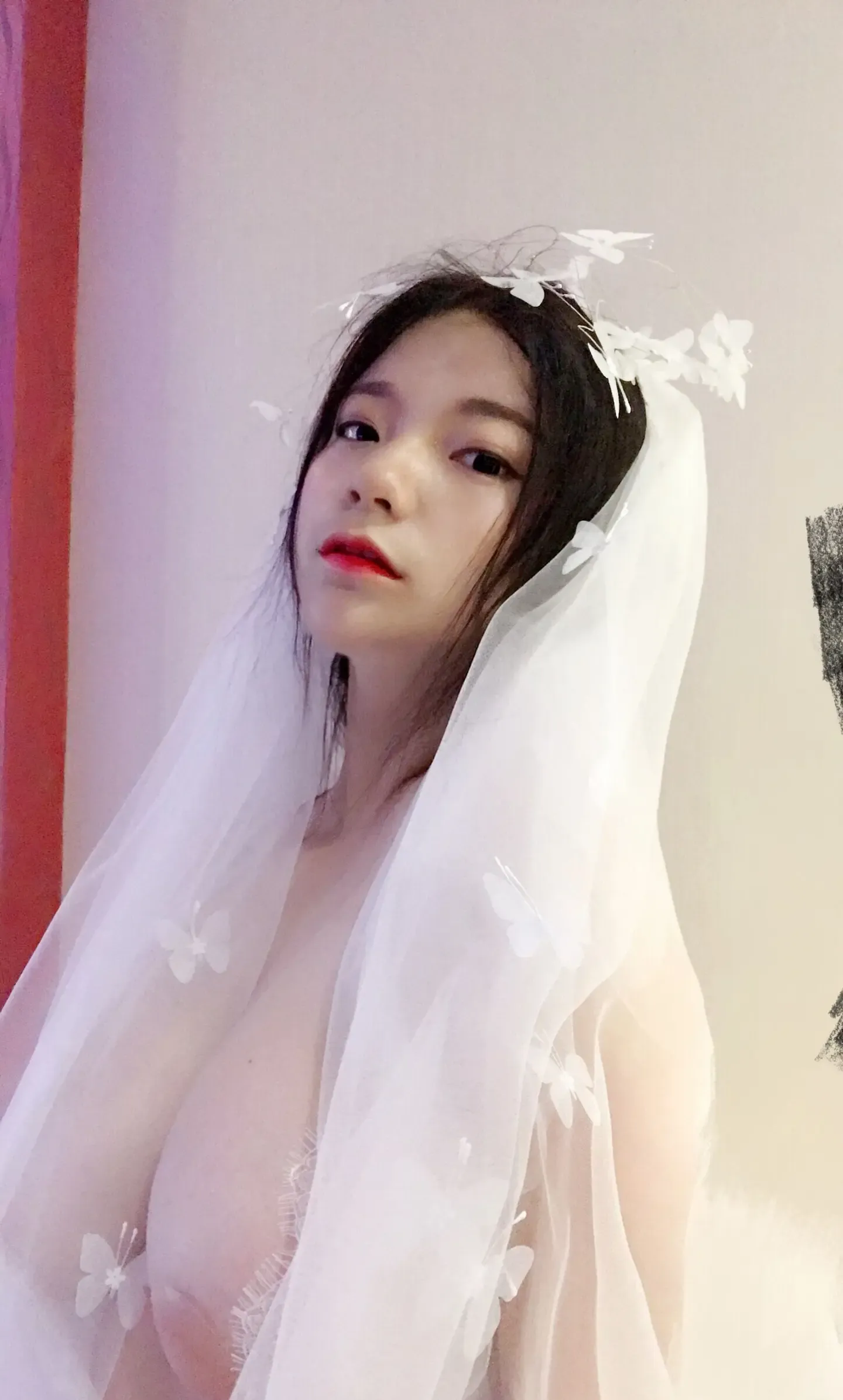奶兔biubiu 透明婚纱